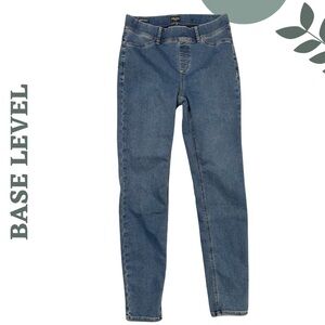 Base Level Mid Rise Slim Fit Jeans | Size 44  US 14 | Stretch Denim Blue Wash